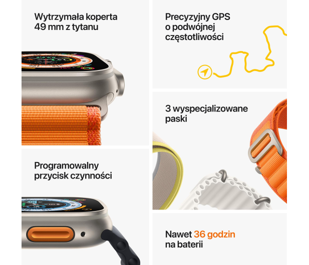 Apple Watch Ultra Titanium/Green Alpine Loop M LTE - 1070877 - zdjęcie 8